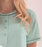 PIGIAMA DONNA COTONE GIROCOLLO BOTTONI MEZZA MANICA FANTASIA PRATICO COMODO GIOVANE MARCA INFIORE ART.ARL652407