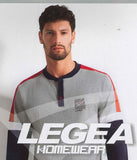 PIGIAMA UOMO COTONE GIROCOLLO BOTTONI ELASTICO POLSSINI TASCA LOGO GIOVANE PRATICO MARCA IGAM ART.49666