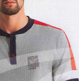 PIGIAMA UOMO COTONE GIROCOLLO BOTTONI ELASTICO POLSSINI TASCA LOGO GIOVANE PRATICO MARCA IGAM ART.49666