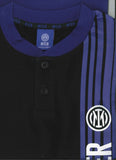 PIGIAMA RAGAZZO COTONE INTER BOTTONI PANTALONCINO LOGO COMODO GIOVANE SPORTIVO MAECA HERMET ART.PGCIJ302065