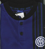 PIGIAMA RAGAZZO COTONE INTER BOTTONI PANTALONCINO LOGO COMODO GIOVANE SPORTIVO MAECA HERMET ART.PGCIJ302065