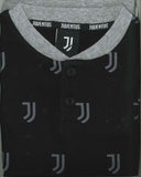 PIGIAMA RAGAZZO COTONE JUVE  BOTTONI MEZZA MANICA PANTALONCINO LOGO PRATICO GIOVANE SPORTIVO MARCA HERMET ART.PGCJJ303000