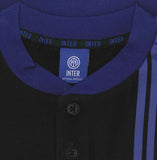 PIGIAMA RAGAZZO COTONE INTER BOTTONI MEZZA MANICA PANTALONCINO ELASTICO LOGO PRATICO SPORTIVO MARCA HERMET ART.PGCIJ202065
