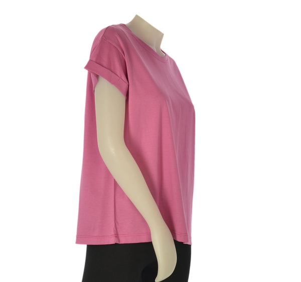 T-SHIRT DONNA GRIFFAI FILO DI SCOZIA MANICA CORTA MISTO COTONE  RISVOLTO ART. 6519