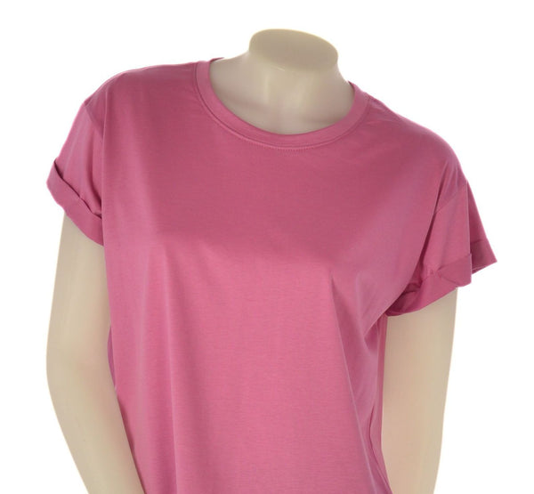 T-SHIRT DONNA GRIFFAI FILO DI SCOZIA MANICA CORTA MISTO COTONE  RISVOLTO ART. 6519