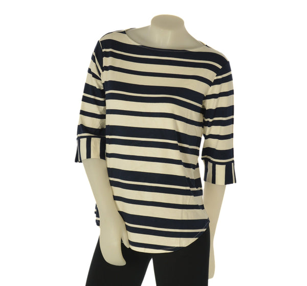 MAGLIA DONNA RAGNO MANICHE TRE QUARTI FANTASIA A RIGHE ART. DP55TW