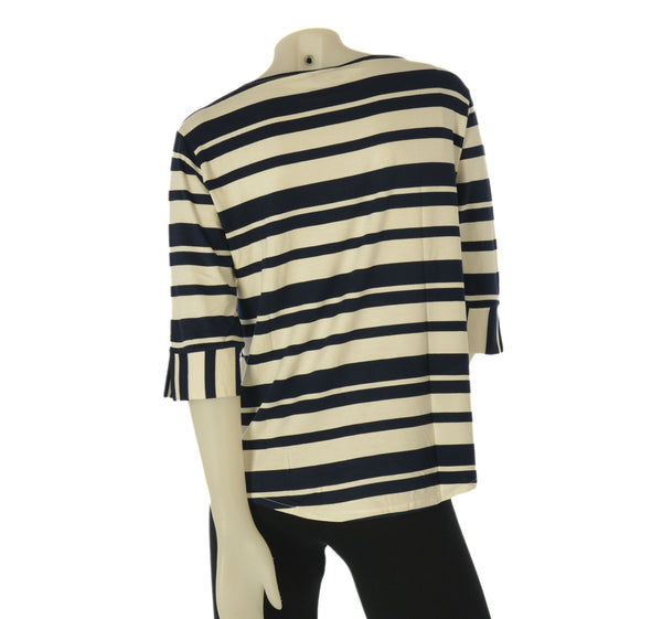 MAGLIA DONNA RAGNO MANICHE TRE QUARTI FANTASIA A RIGHE ART. DP55TW