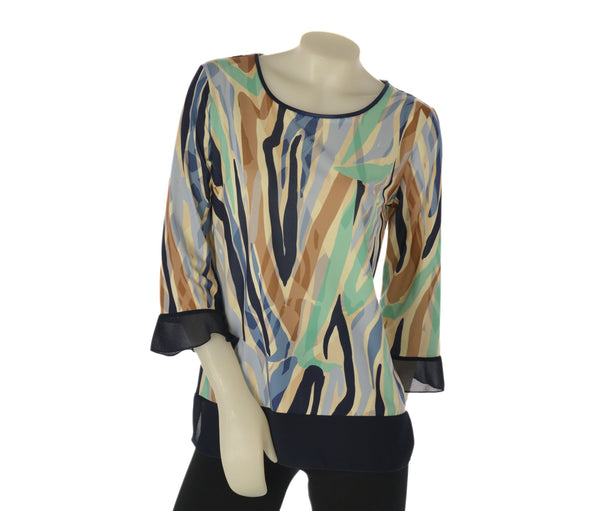 MAGLIA DONNA PERLA FANTASIA MANICA TRE QUARTI ART. 2579