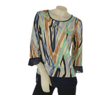 MAGLIA DONNA PERLA FANTASIA MANICA TRE QUARTI ART. 2579