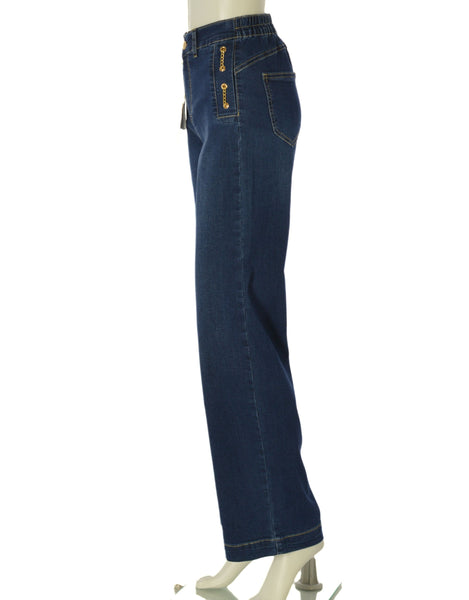 JEANS DONNA EMANUELA COSTA PALAZZO TASCHE ELASTICO ART. EC6752