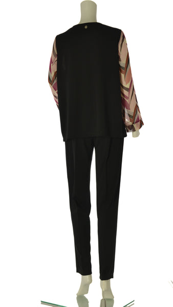 COMPLETO DONNA MAGLIA BLUSA PANTALONE PERLA ART. 2539