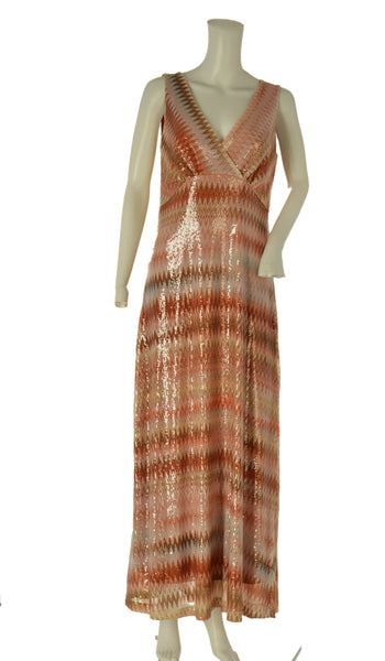 ABITO LUNGO ELEGANTE DONNA BARBARELLA FANTASIA PAILLETTES CANOTTAART. 630