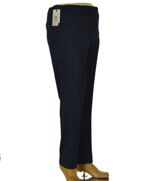 PANTALONI DONNA PERLA TAGLIE OVER ELASTICO STRASS SPACCHETTI ART. 2557