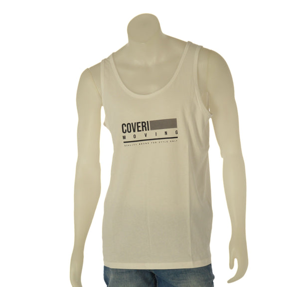 CANOTTA UOMO COVERI STAMPA FRONTALE CON LOGO COTONE PURO ART. CJ4460