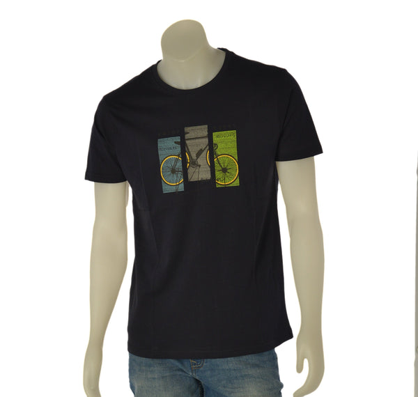 T-SHIRT UOMO COVERI PARICOLLO STAMPA LOGO FRONTALE  COTONE  MANICA CORTA ART. TJ4450