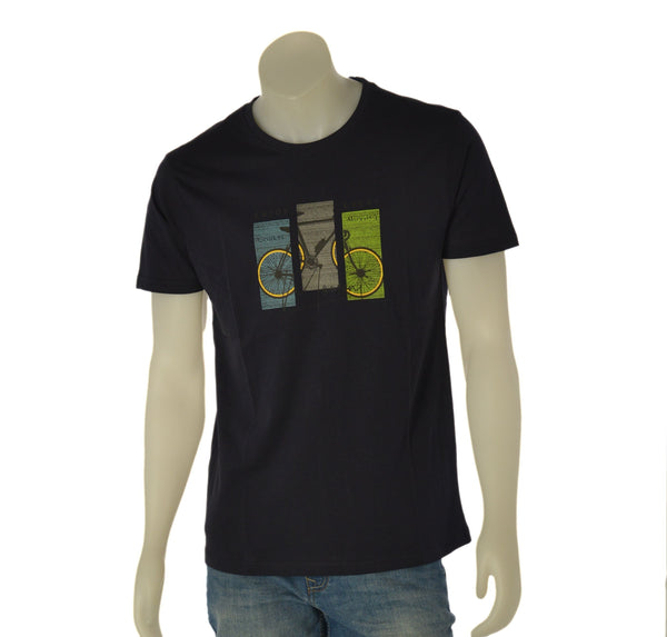 T-SHIRT UOMO COVERI PARICOLLO STAMPA LOGO FRONTALE  COTONE  MANICA CORTA ART. TJ4450