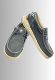 SCARPE UOMO LUMBERJECK MOCASSINO CASUAL TESSUTO JEANS STRINGHE SUOLA FLESSIBILE CONFORT TRASPEIRANTE ART SMG9312