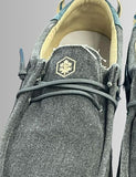 SCARPE UOMO LUMBERJECK MOCASSINO CASUAL TESSUTO JEANS STRINGHE SUOLA FLESSIBILE CONFORT TRASPEIRANTE ART SMG9312