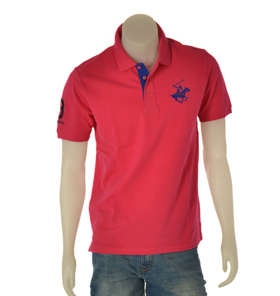 POLO UOMO BEVERLY HILLS POLO CLUB MANICA CORTA PIQUET COTONE LOGO SPACCHETTI ART. P424112