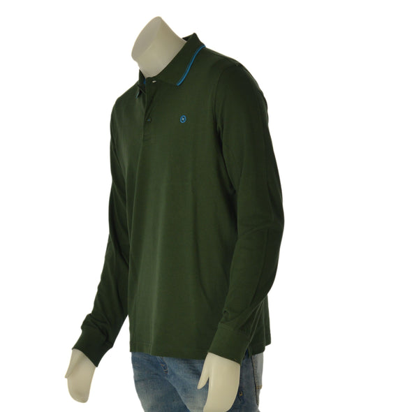 POLO UOMO P. CLUB MANICA LUNGA POLSINI SPACCHETTI PIQUET COTONE ART. P22512