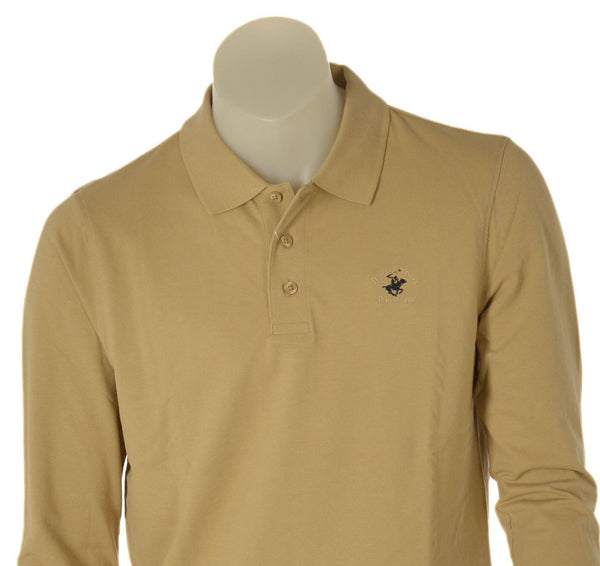 POLO UOMO MANICA LUNGA BEVERLY HILLS POLO CLUB PIQUET COTONE ART. P424125