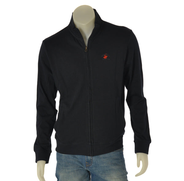 FELPA UOMO BEVERLY HILLS POLO CLUB JERSEY COTONE FULL ZIP TASCHE POLSINI ART. FJ444310