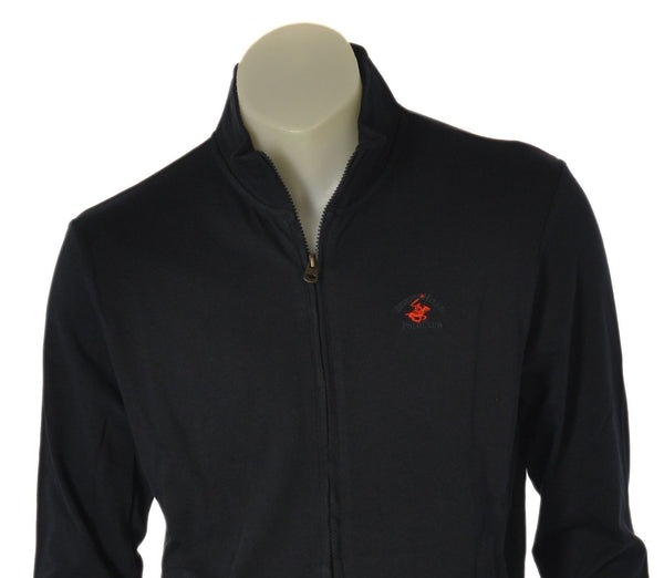 FELPA UOMO BEVERLY HILLS POLO CLUB JERSEY COTONE FULL ZIP TASCHE POLSINI ART. FJ444310