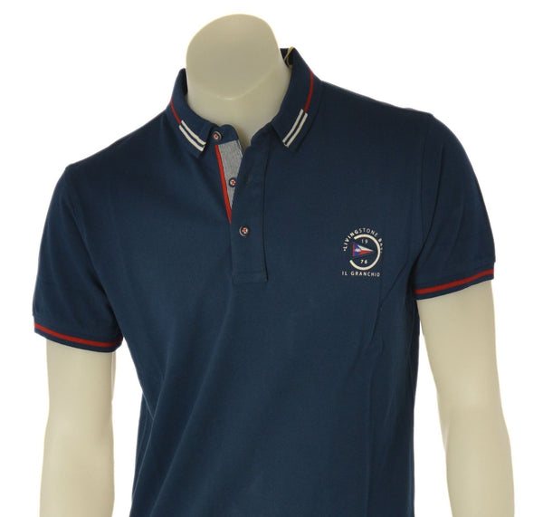 POLO UOMO IL GRANCHIO MANICA CORTA PIQUET COTONE SPACCHETTI LOGO ART. 52LGR56