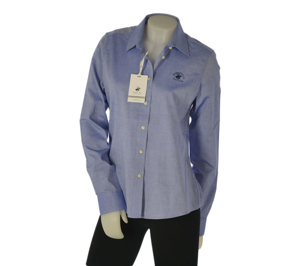 CAMICIA DONNA BEVERLY HILLS POLO CLUB MANICA LUNGA LOGO COTONE ART. C506600