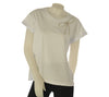 T-SHIRT DONNA GRIFFAI MANICA CORTA MORBIDA COTONE FIOCCO STRASS ART. 6514