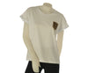 T-SHIRT DONNA GRIFFAI MANICA CORTA TASCHINO LEOPARDATO STRASS PARICOLLO COTONE MORBIDA ART. 6512