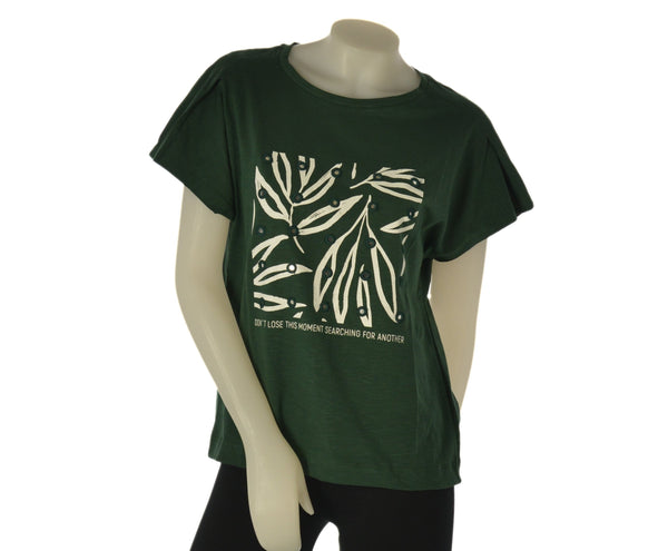 T-SHIRT DONNA TIFFOSI MANICA CORTA PARICOLLO STAMPA RICAMO  COTONE ART. 10059899