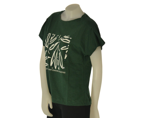 T-SHIRT DONNA TIFFOSI MANICA CORTA PARICOLLO STAMPA RICAMO  COTONE ART. 10059899