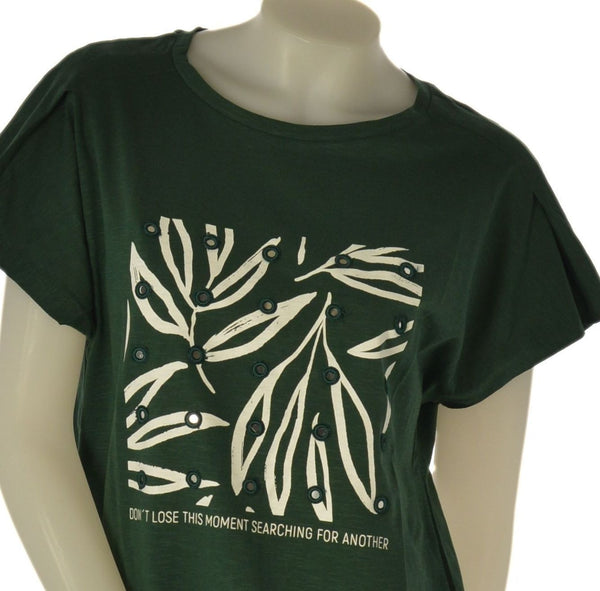 T-SHIRT DONNA TIFFOSI MANICA CORTA PARICOLLO STAMPA RICAMO  COTONE ART. 10059899