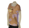T-SHIRT DONNA JENNIFER CLOSE MANICA CORTA STAMPA STRASS ART. 1409