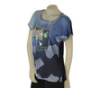 T-SHIRT DONNA JENNIFER CLOSE MANICA CORTA STAMPA STRASS ART. 1409