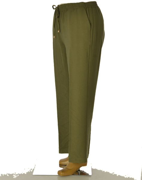PANTALONI DONNA ELISA CASTELLI TAGLIE OVER ELASTICO COULISSE TASCHE ART. 1891