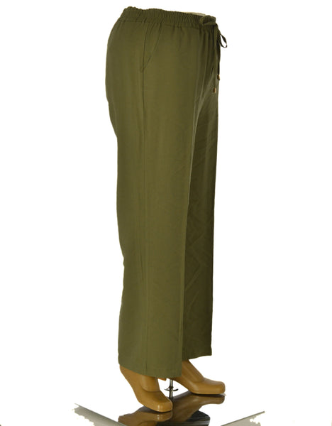 PANTALONI DONNA ELISA CASTELLI TAGLIE OVER ELASTICO COULISSE TASCHE ART. 1891