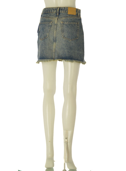 GONNA JEANS DONNA TIFFOSI CORTA SFRANGIATA BORCHIE ZIP ART. 10059666