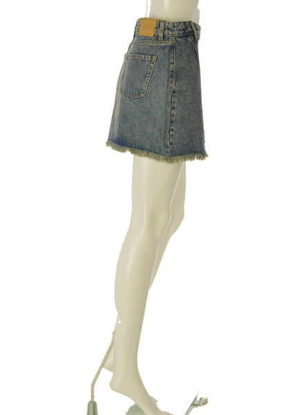 GONNA JEANS DONNA TIFFOSI CORTA SFRANGIATA BORCHIE ZIP ART. 10059666