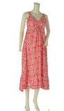 ABITO DONNA LOSAN LUNGO FANTASIA  SPALLINE BALZA SVASATO COTONE ART. LWMAP0401-25031