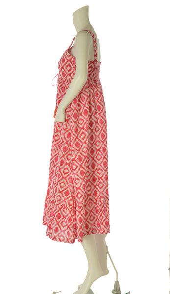 ABITO DONNA LOSAN LUNGO FANTASIA  SPALLINE BALZA SVASATO COTONE ART. LWMAP0401-25031