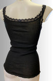 CANOTTA TRE VI COTONED COSTINA SPALLA LARGA PIZZO ART STELLA