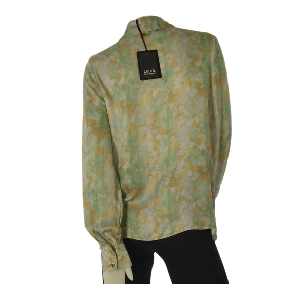 CAMICIA DONNA LAURA BIAGIOTTI MANICA LUNGA FANTASIA SETA VISCOSA ART. 1530