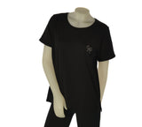 T-SHIRT DONNA IODIPIU TAAGLIE OVER PARICOLLO SPACCHI STRASS COTONE ART. IP0002