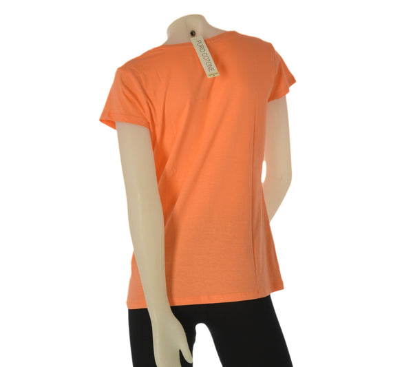 T-SHIRT DONNA CUORE A CUORE MANICA CORTA STAMPA PARICOLLO COTONE ART. WJ0589
