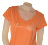 T-SHIRT DONNA CUORE A CUORE MANICA CORTA STAMPA PARICOLLO COTONE ART. WJ0589
