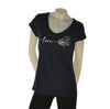 T-SHIRT DONNA CUORE A CUORE MANICA CORTA STAMPA PARICOLLO COTONE ART. WJ0589