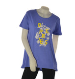 T-SHIRT DONNA CUORE A CUORE STAMPA MANICA CORTA PARICOLLO AMPIA COTONE ART. WJ0568