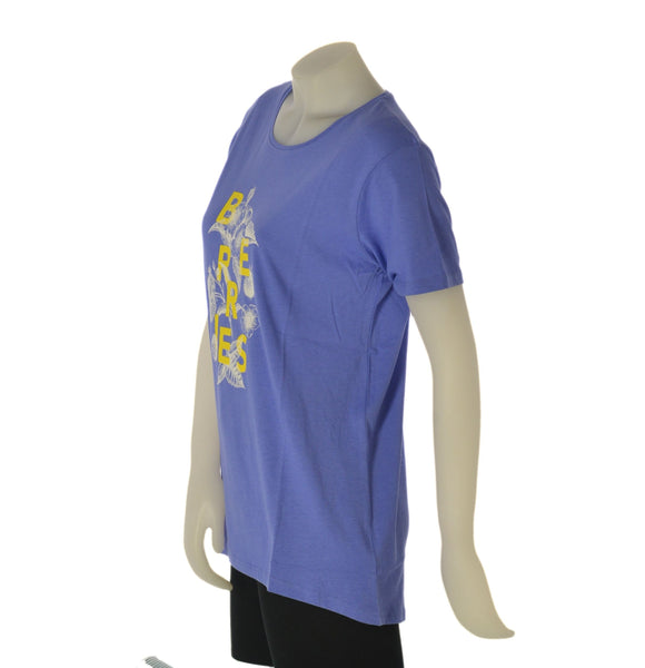 T-SHIRT DONNA CUORE A CUORE STAMPA MANICA CORTA PARICOLLO AMPIA COTONE ART. WJ0568
